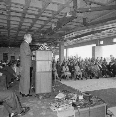 Bob Hawke at Foundation Stone ceremony at new Parliament House